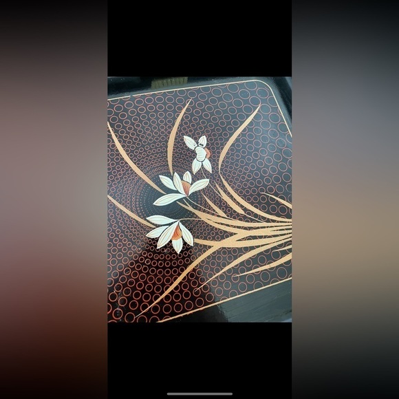 Vintage MCM Japanese Lacquer Ware Nesting Serving Trays - Picture 3 of 9